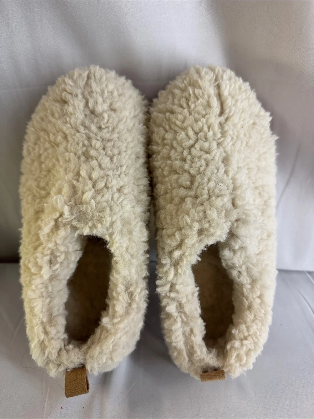 Kids Cream Sherpa Slip-On Slippers